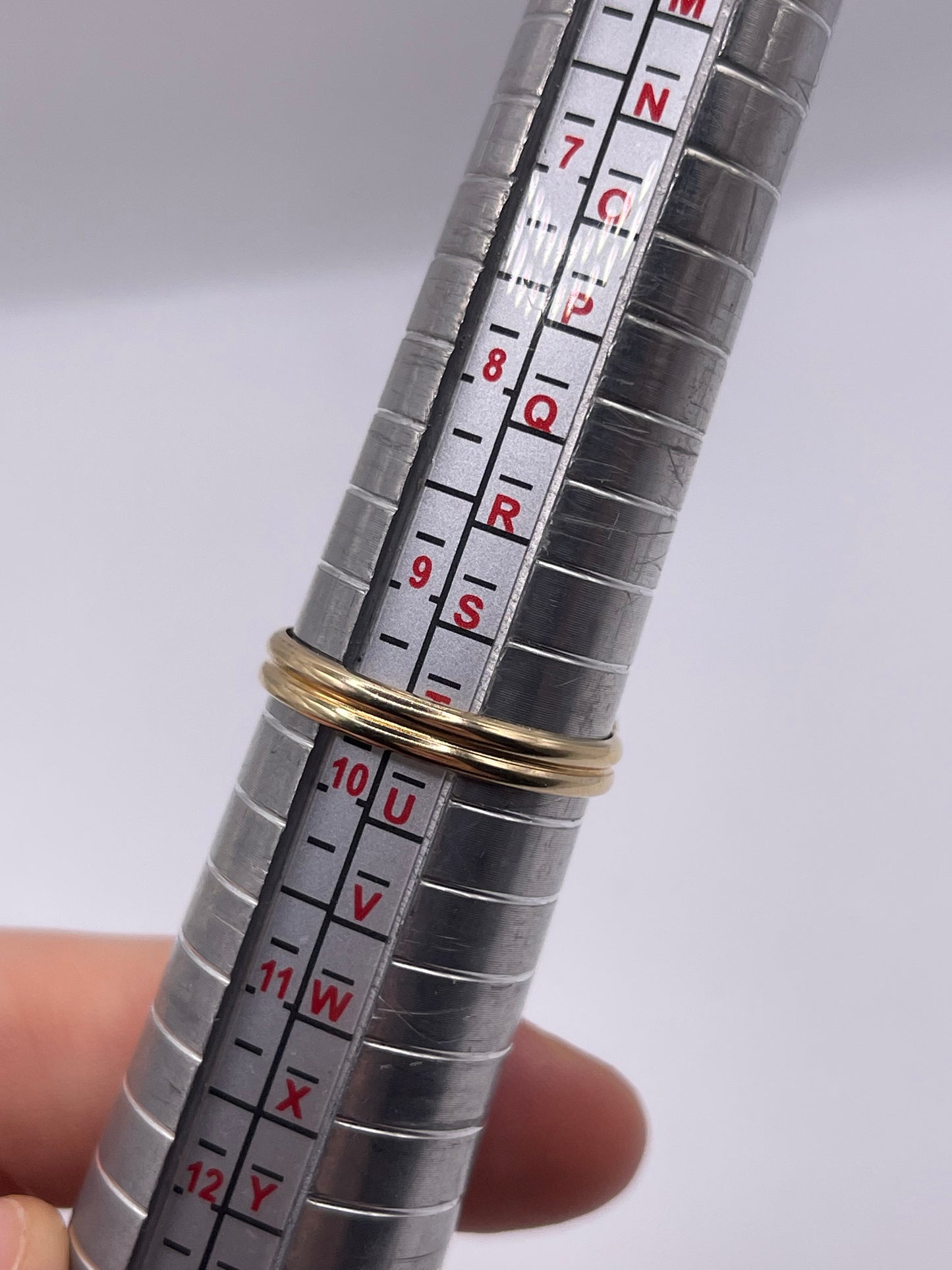 9ct tri gold ring
