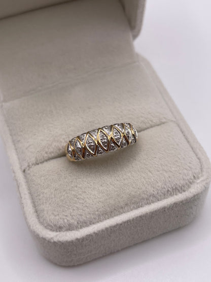 9ct gold diamond ring