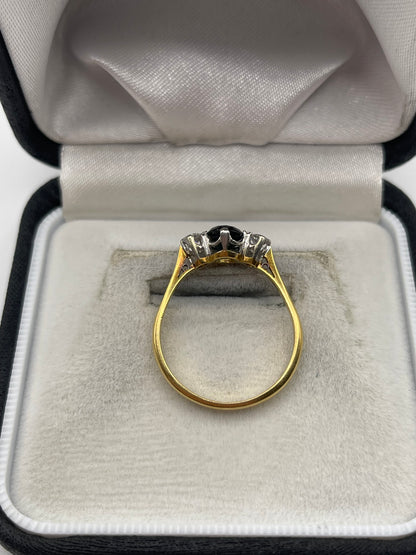18ct gold sapphire and diamond ring
