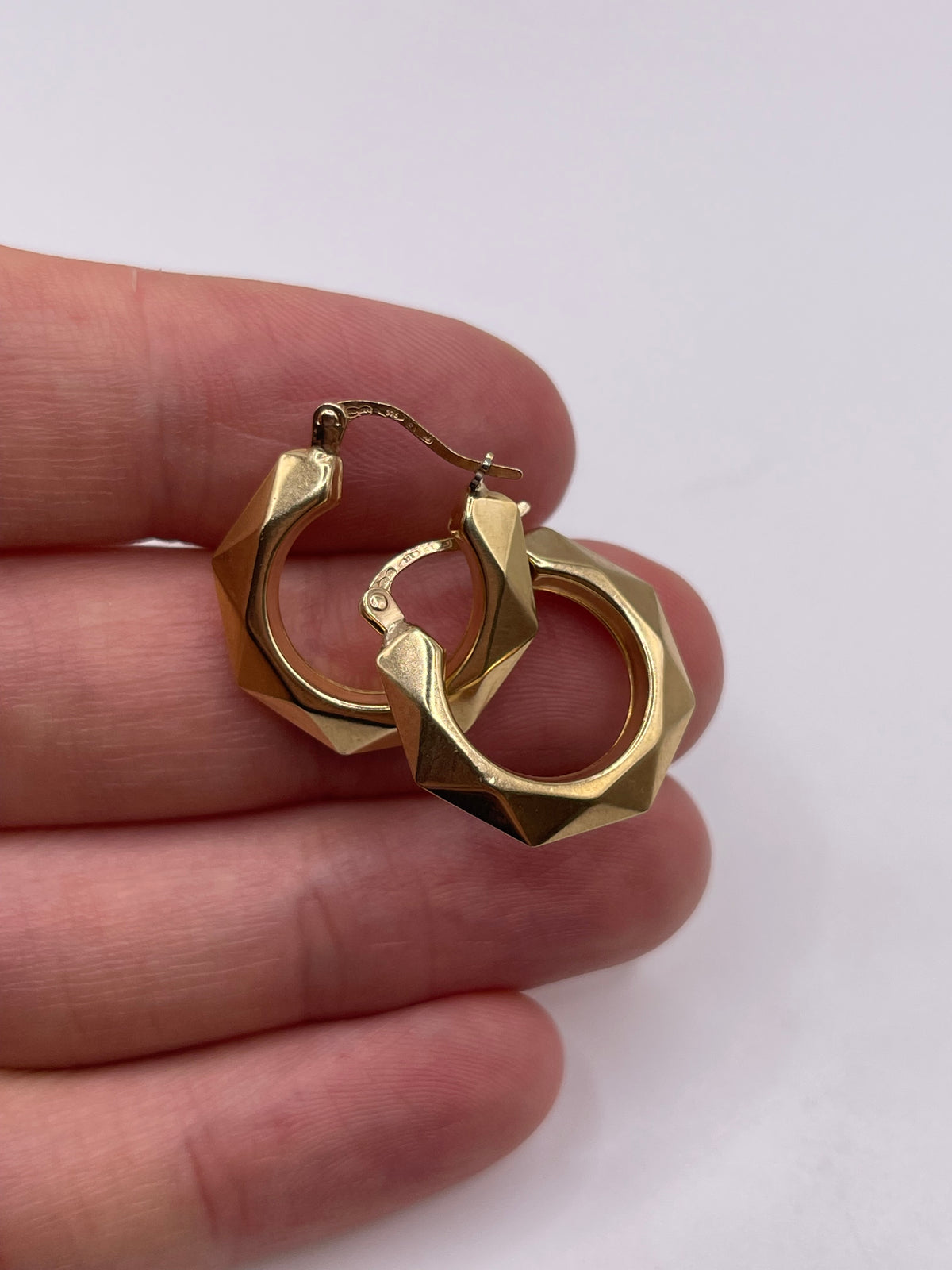 9ct gold creole earrings