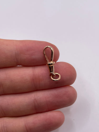 9ct rose gold dog clip 9