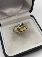Load image into Gallery viewer, 9ct gold sapphire panther ring
