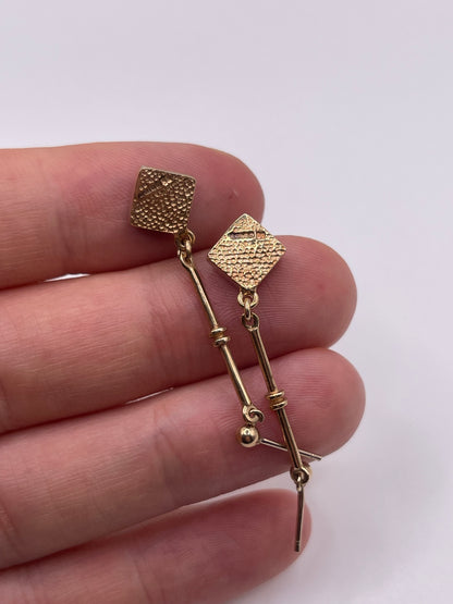 9ct gold onyx earrings