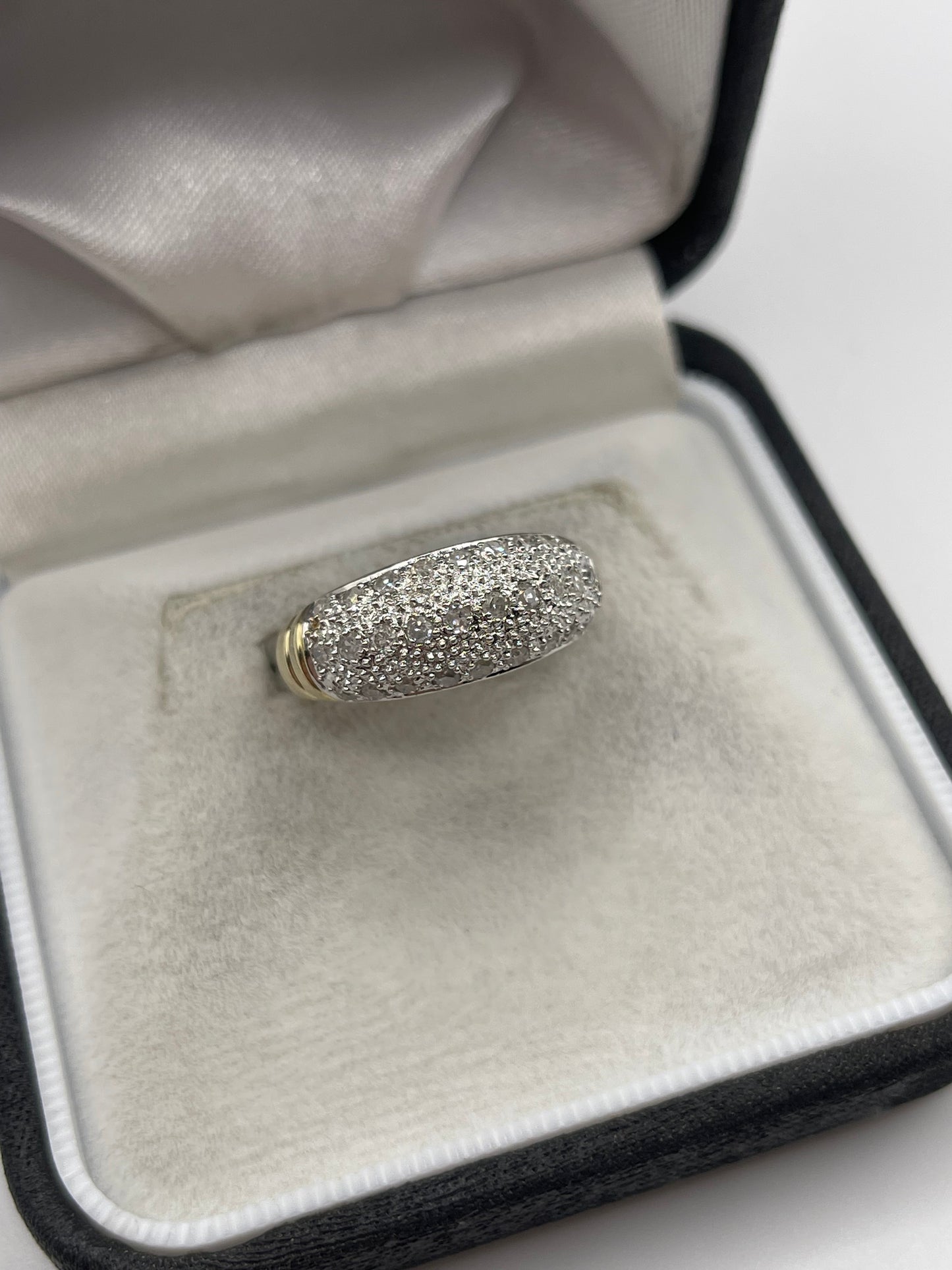 9ct gold 50 point diamond cluster ring