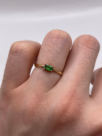 9ct gold diopside ring