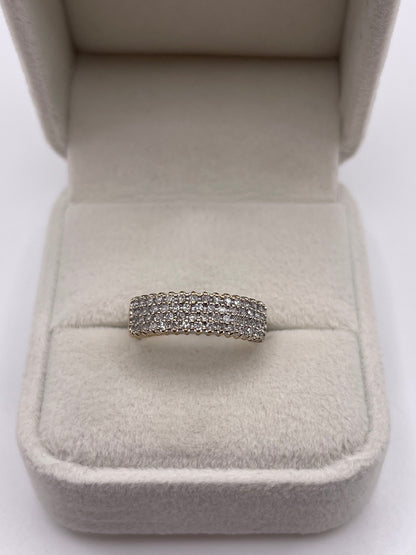 9ct gold diamond cluster ring