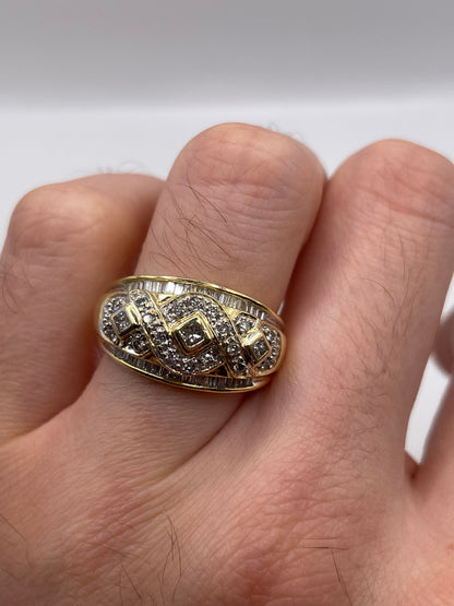 14ct gold diamond cluster ring
