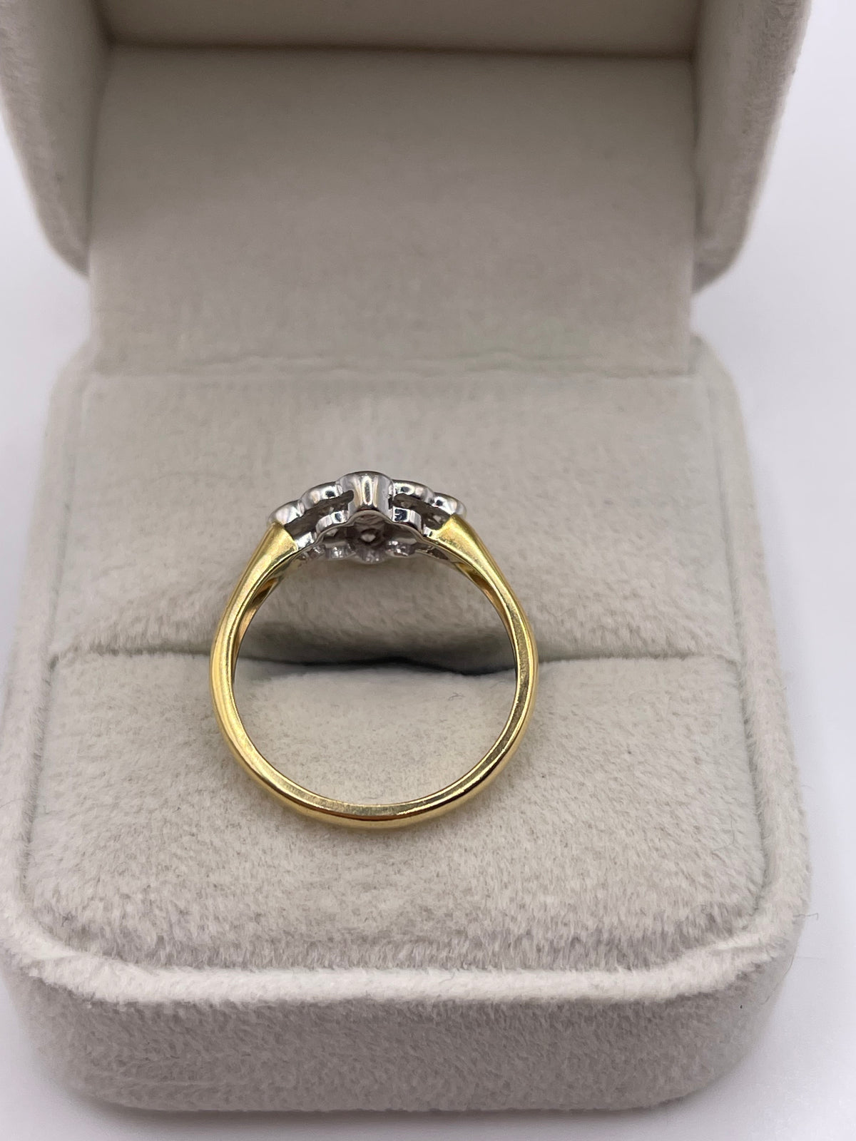 18ct gold diamond cluster ring