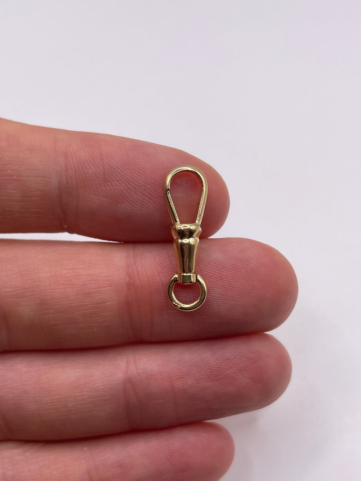9ct gold swivel dog clip 12