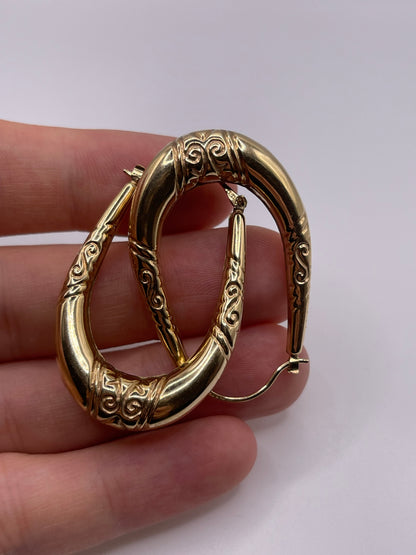 9ct gold creole earrings