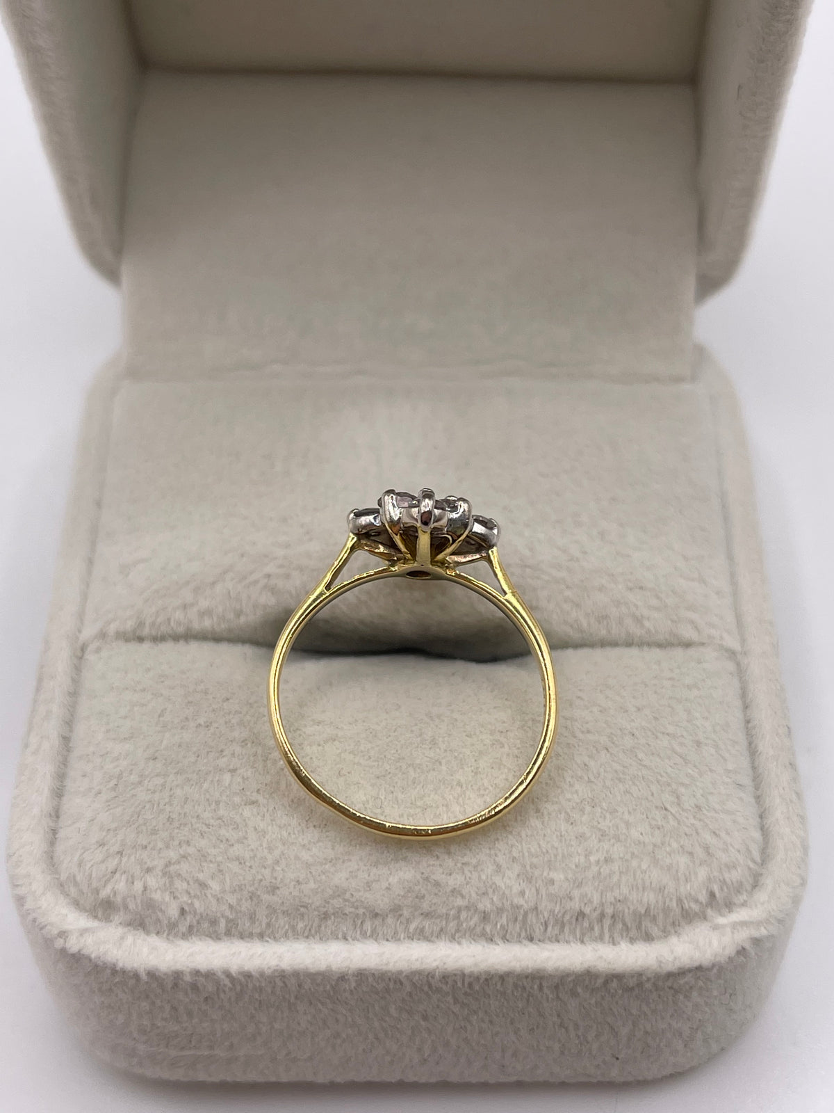 18ct gold diamond cluster ring