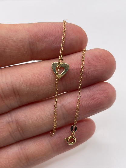 9ct gold heart bracelet
