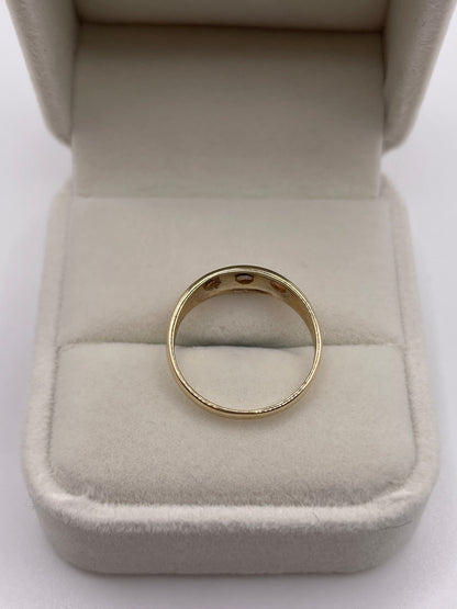 9ct gold coral gypsy ring