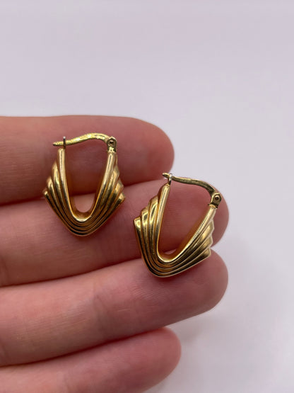 9ct gold creole earrings
