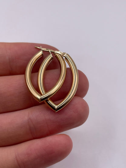 9ct gold creole earrings