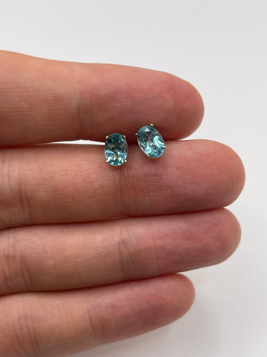 9ct gold topaz earrings