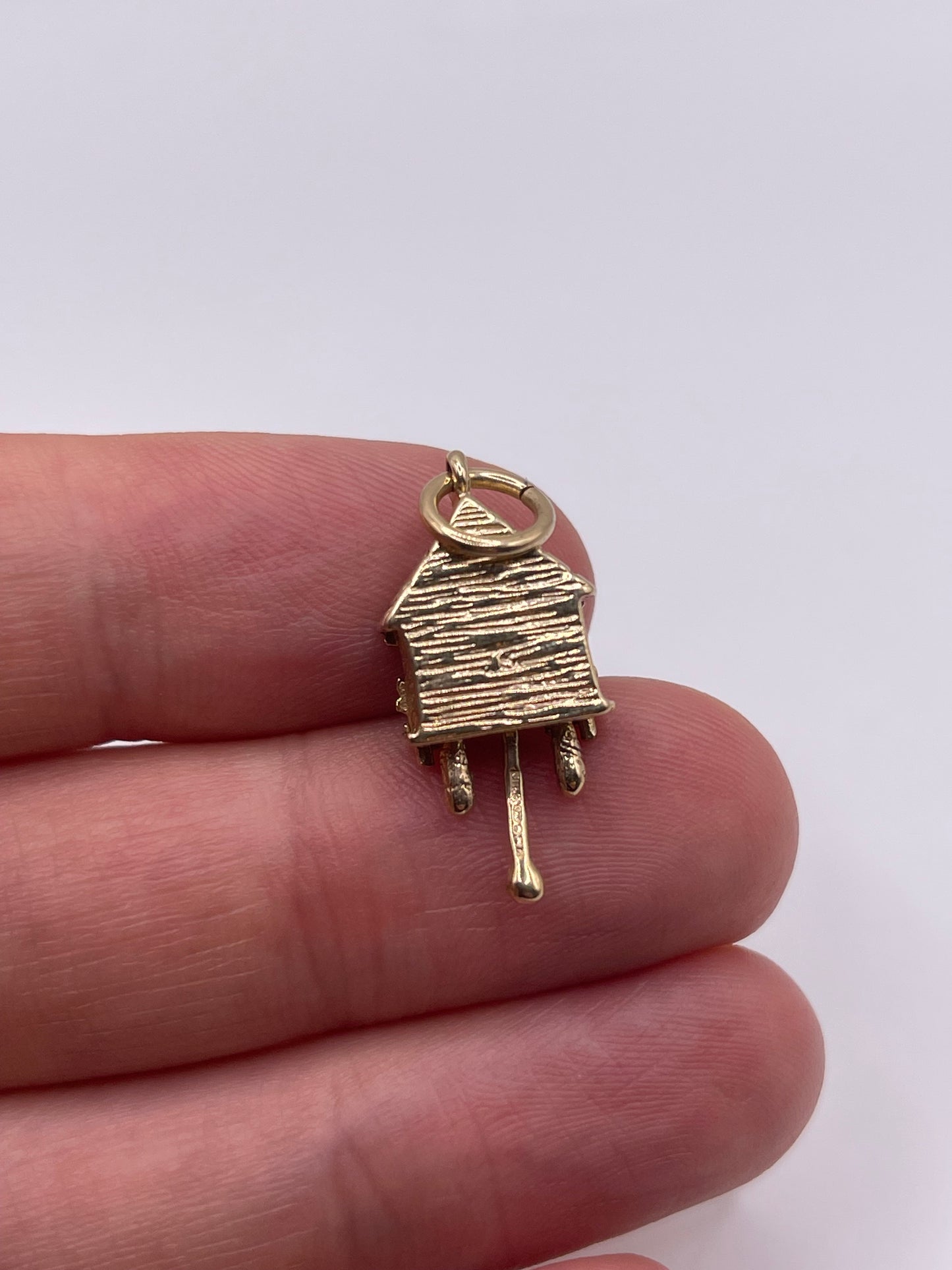 9ct gold cuckoo clock charm