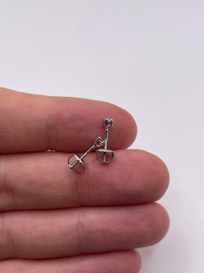 18ct white gold diamond stud earrings