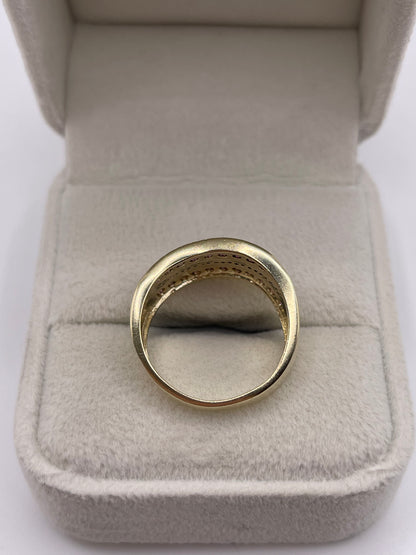 9ct gold diamond cluster ring
