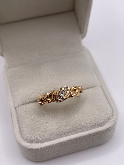 Clogau 18ct gold diamond ring