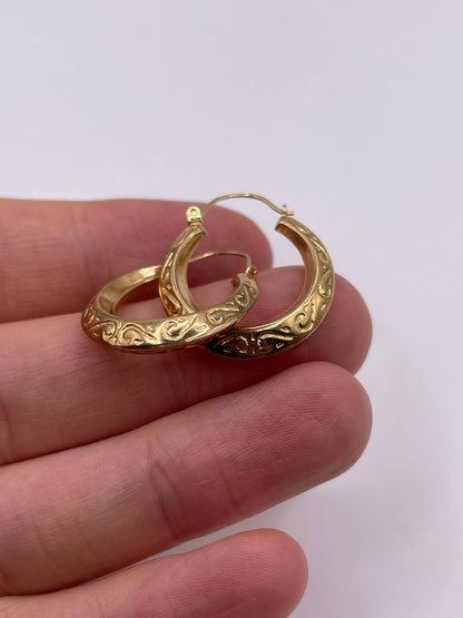 9ct gold Creole earrings