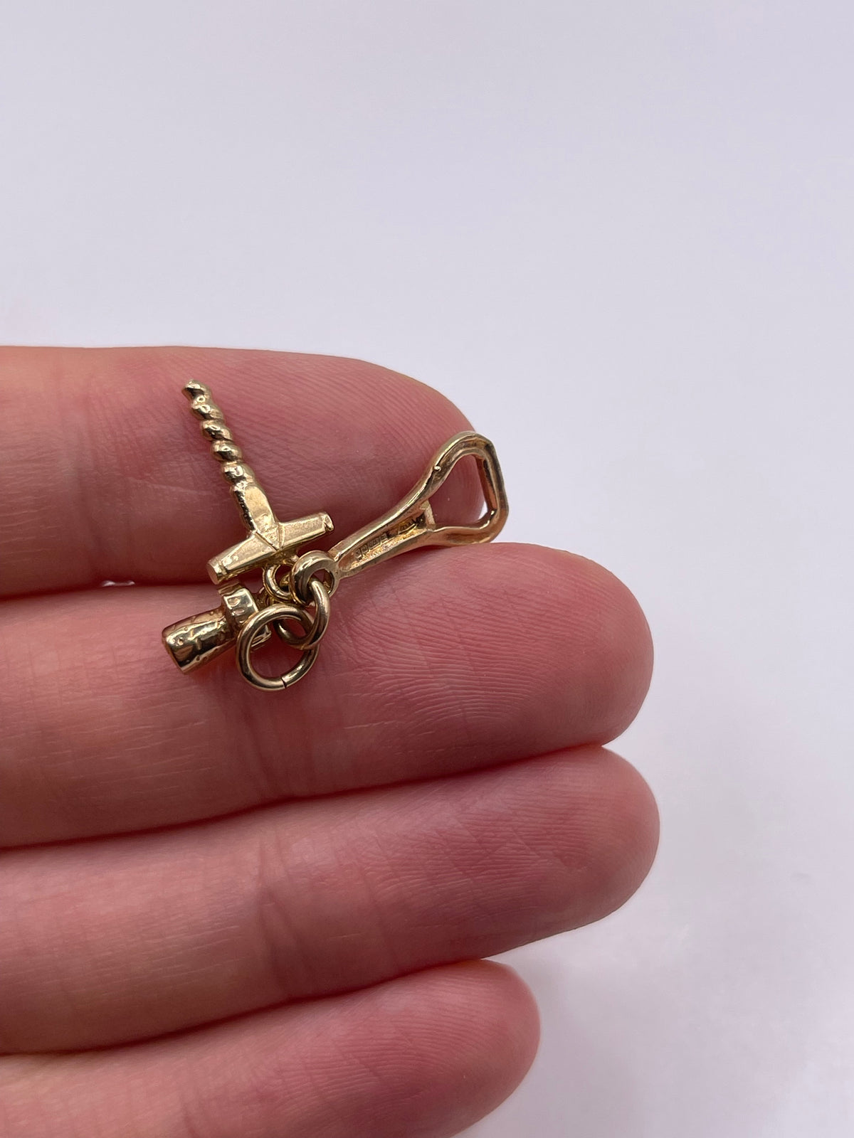 9ct gold tool charm