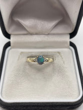 Load image into Gallery viewer, 9ct gold opal and diamond ring
