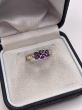 Load image into Gallery viewer, 9ct gold amethyst and diamond ring
