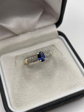 Load image into Gallery viewer, 18ct gold sapphire and diamond ring
