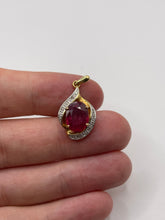 Load image into Gallery viewer, 18ct gold ruby and diamond pendant

