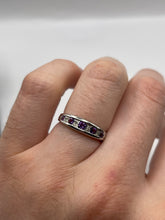 Load image into Gallery viewer, 9ct white gold amethyst and diamond ring
