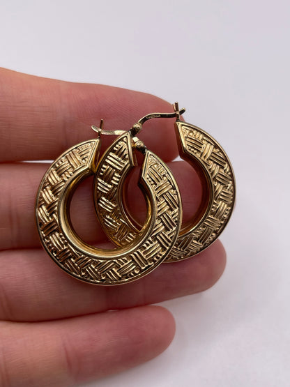 9ct gold creole earrings