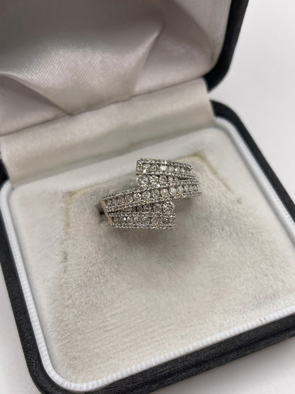 9ct gold 1ct diamond cluster ring