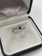 Load image into Gallery viewer, 9ct gold sapphire and diamond ring
