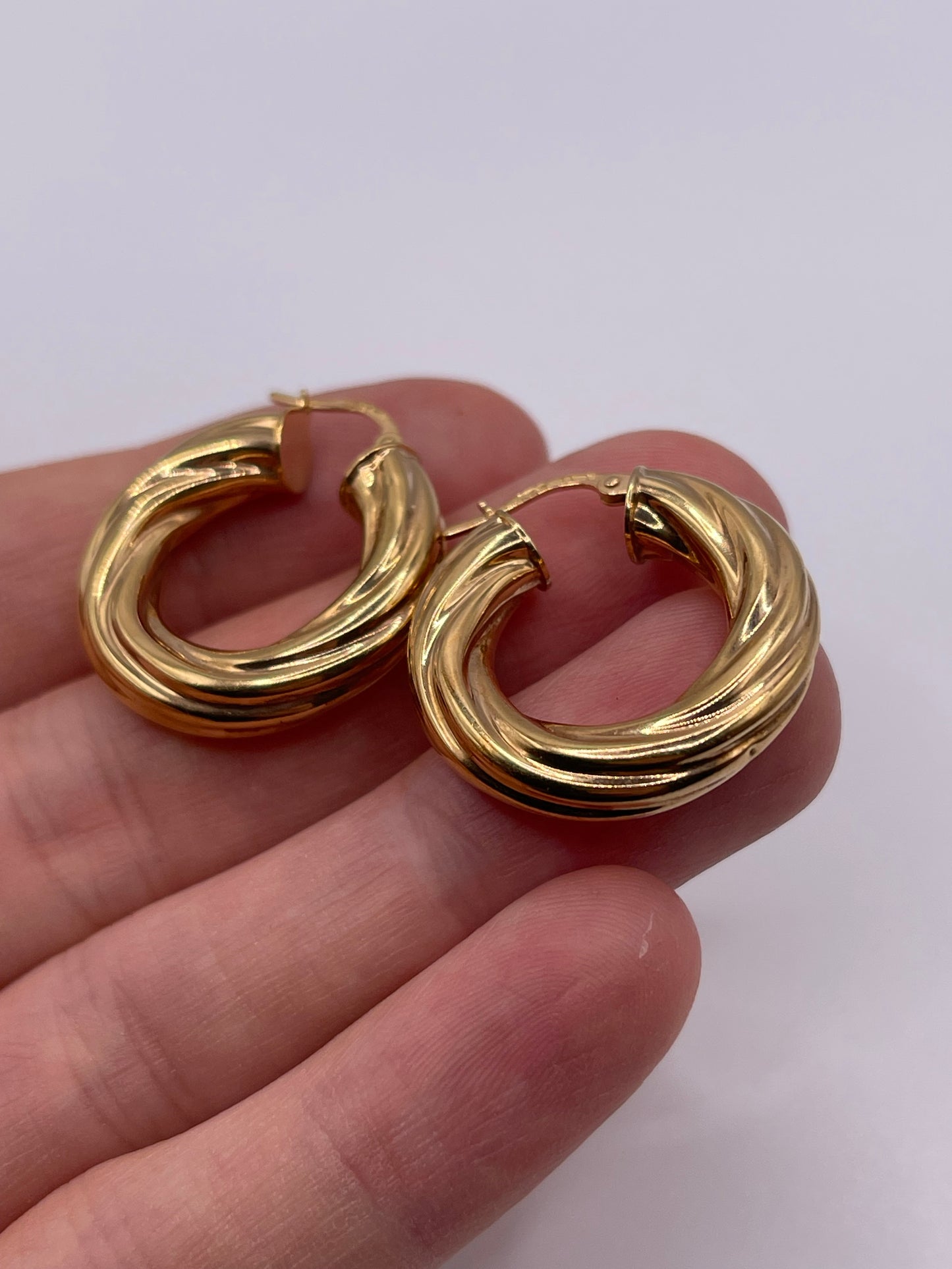 9ct gold creole earrings