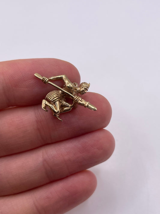 9ct gold warrior charm