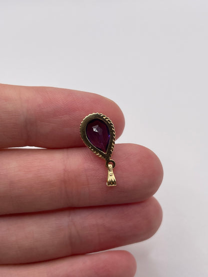 9ct gold amethyst pendant