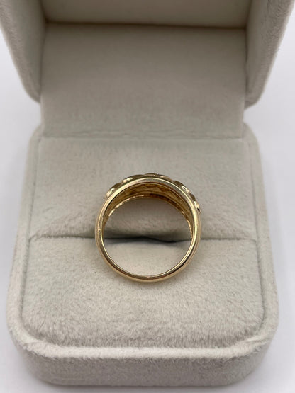9ct gold diamond heart ring