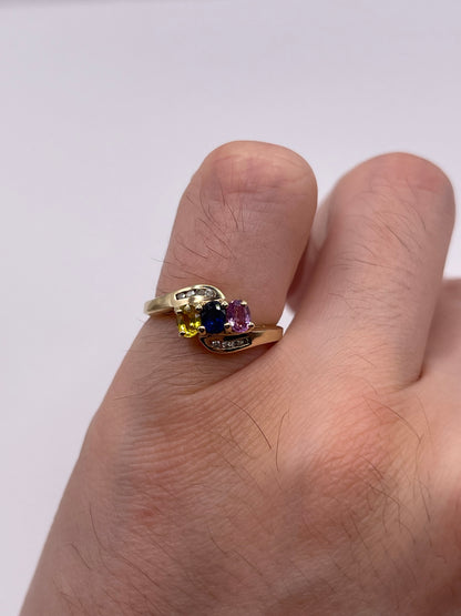 9ct gold sapphire and diamond ring