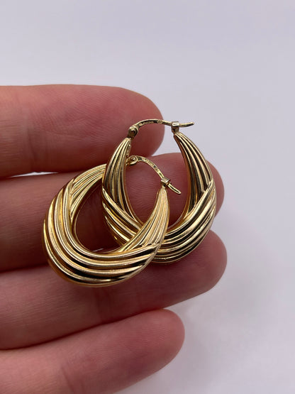 9ct gold creole earrings