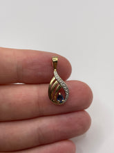 Load image into Gallery viewer, 9ct gold sapphire and diamond pendant

