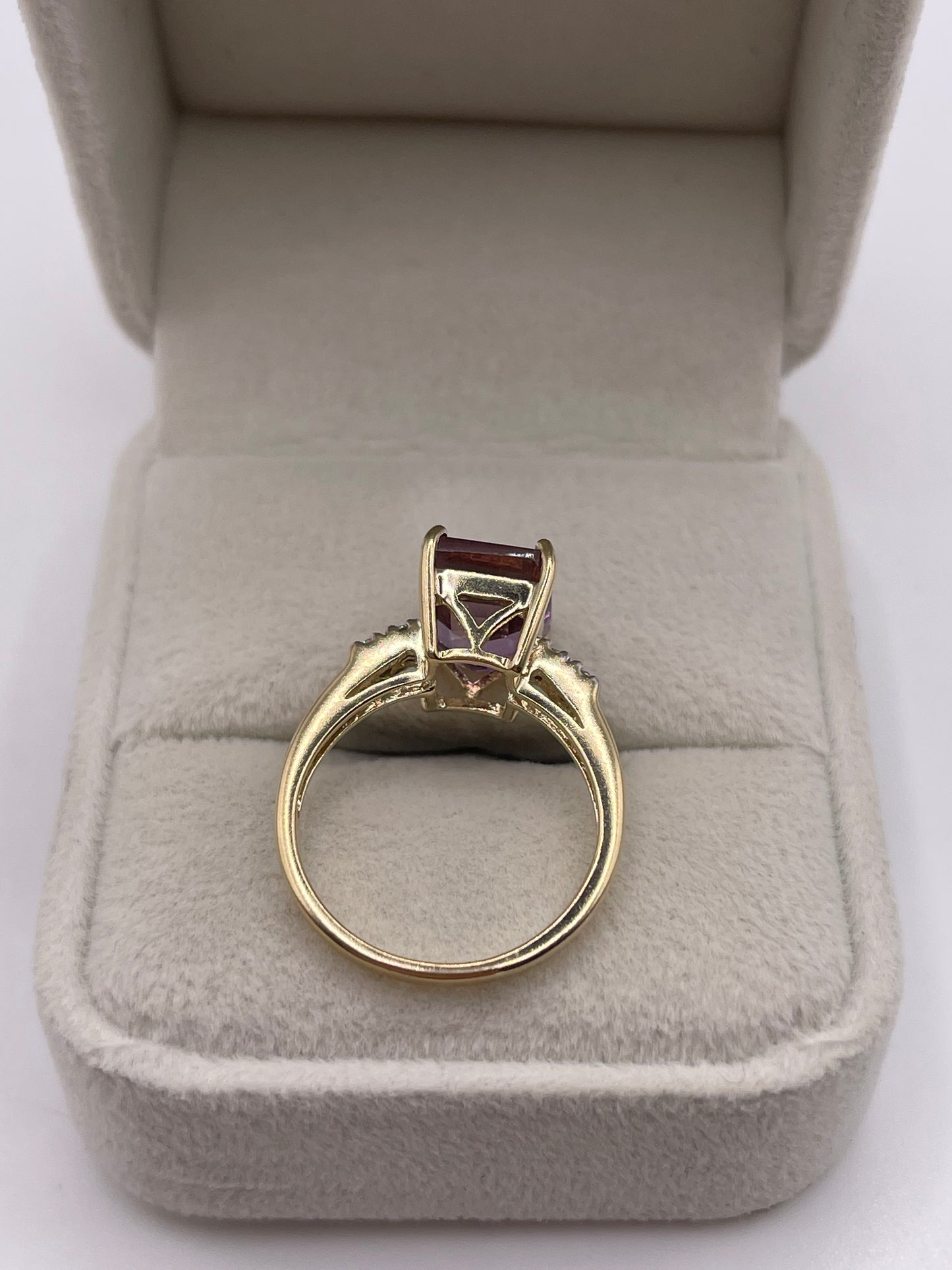 9ct gold ametrine and diamond ring