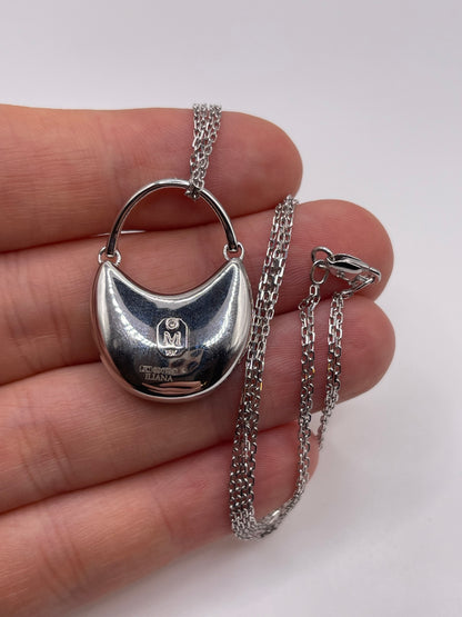 18ct white gold ruby and diamond necklace