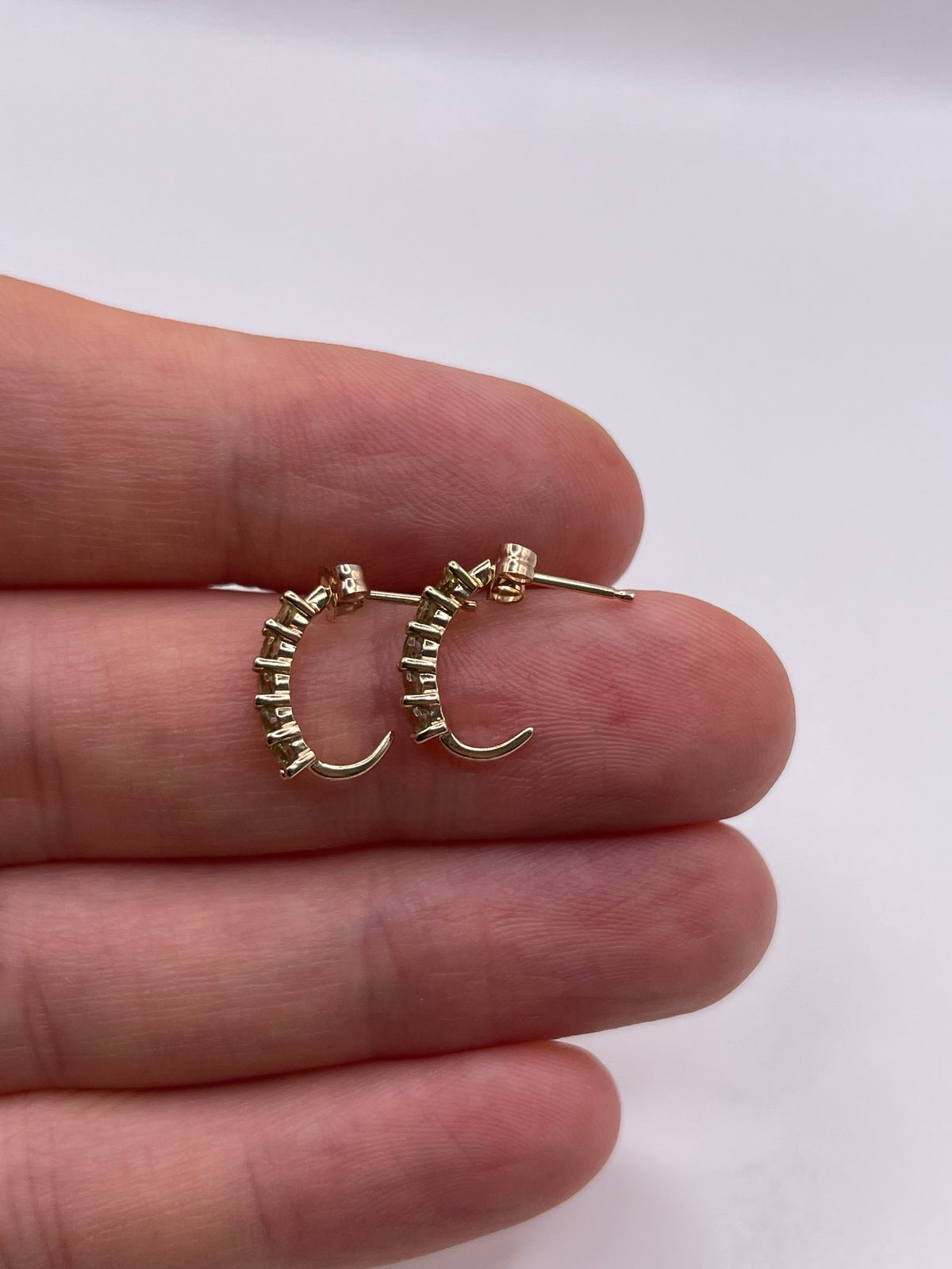 9ct gold quartz earrings