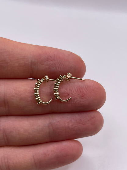 9ct gold quartz earrings