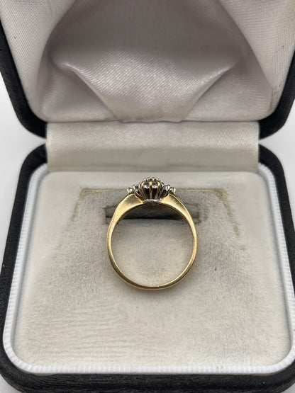 9ct gold ruby and diamond ring