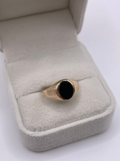 9ct gold onyx signet ring