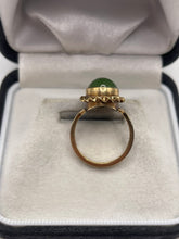 Load image into Gallery viewer, 9ct gold jade ring
