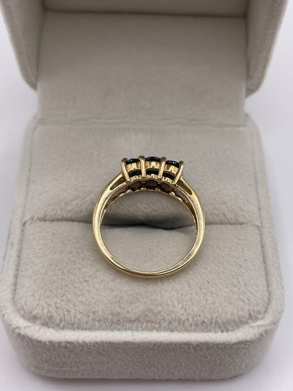 9ct gold sapphire and diamond ring