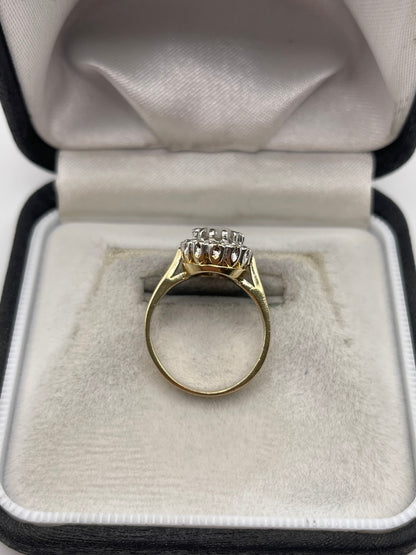 9ct gold opal and diamond ring